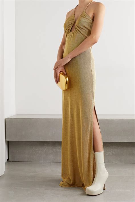 fendi gold lurex dress